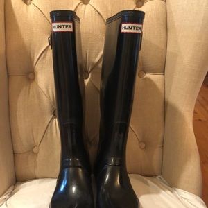 Hunter Boots Tall Black Original Gloss